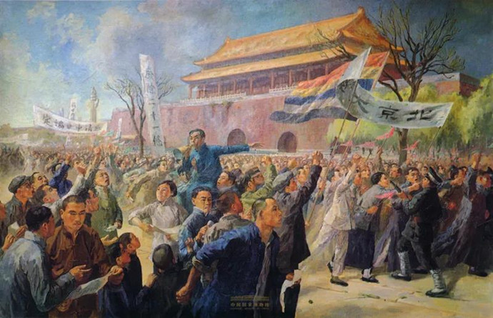 周令釗《五四運(yùn)動(dòng)》油畫，1951年，中國(guó)國(guó)家博物館藏.jpg